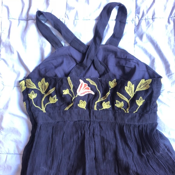 Anthropologie Floral Navy Dress by Floreat - Picture 7 of 8